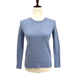 BANANA REPUBLIC Womens XS Slate Blue Italian Merino Wool Blend Crew Neck Sweater
